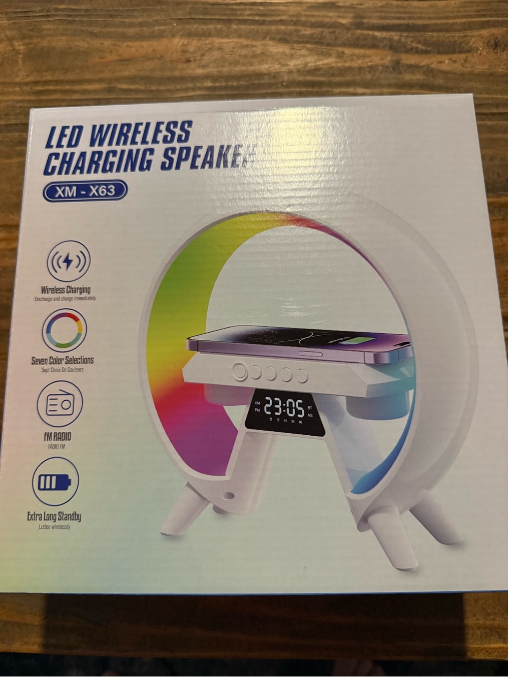 LED Wireless Charging Speaker XM-X63 - White